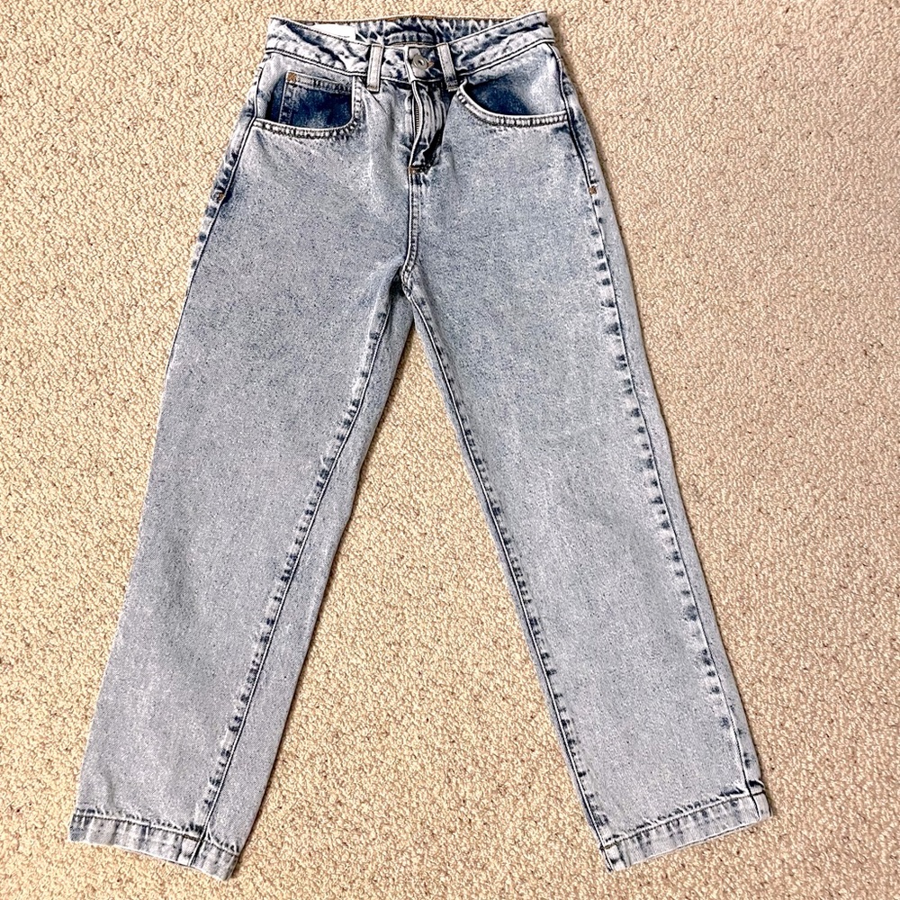 Acid-washed jeans